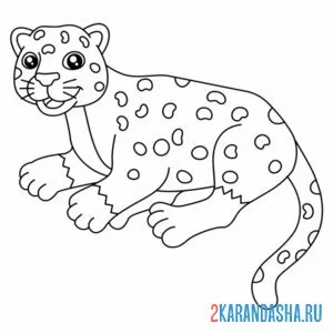Раскраска гепард леопард