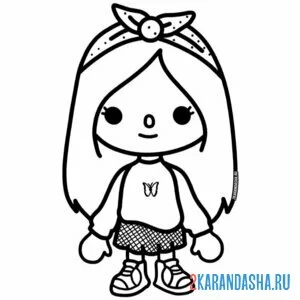 Раскраска тока бока девочка персонаж