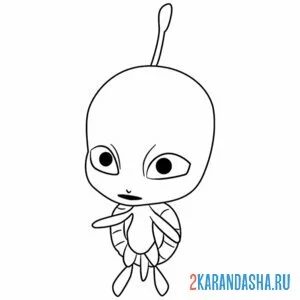 Раскраска вайзз из леди баг