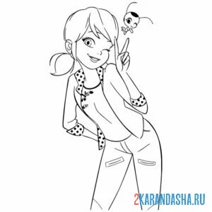 Раскраска леди баг сууупер