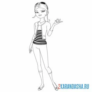 Раскраска хлоя буржуа (квин би)