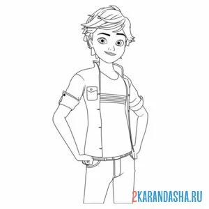 Раскраска адриан в обычной одежде