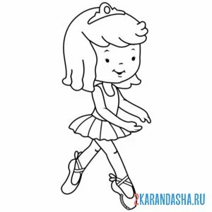 Раскраска прыжок балерины