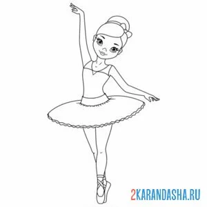Раскраска балерина стройная