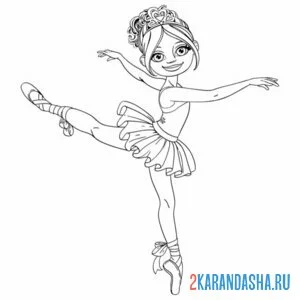 Раскраска балерина обучается