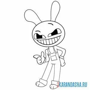 Раскраска злой джекс