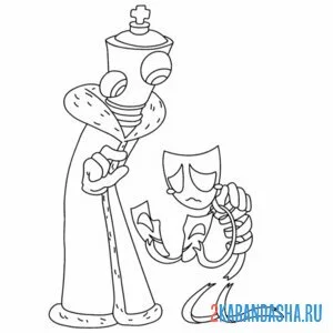 Раскраска спектакль удивительный цифровой цирк