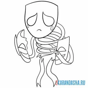 Раскраска удивительный цифровой цирк опять грустный