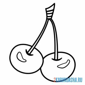Раскраска вишенка или черешня