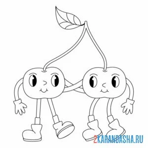 Раскраска из мультика вишня
