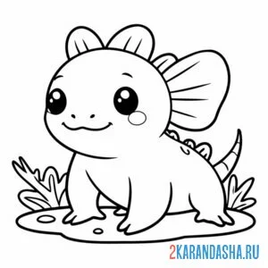 Раскраска кавай существо