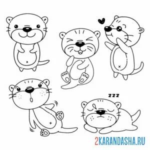 Раскраска наклейки котик