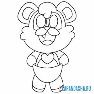 Раскраска улыбающиеся твари малы bobby bearhug