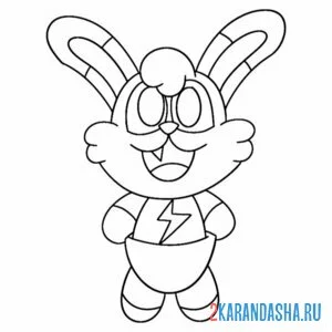 Раскраска улыбающиеся твари baby hoppy hopscotch
