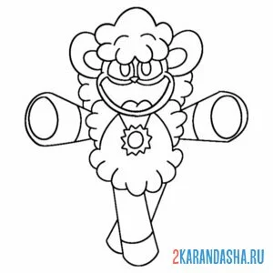 Раскраска улыбающиеся твари luminous lamby