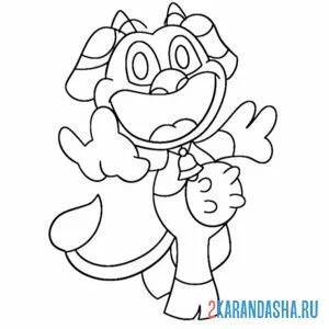 Раскраска улыбающиеся твари molly mcmoo