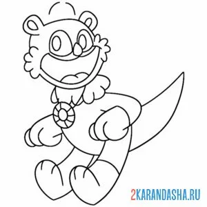 Раскраска улыбающиеся твари ottersea otterin