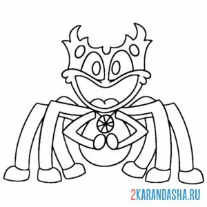Раскраска улыбающиеся твари snidey spidey