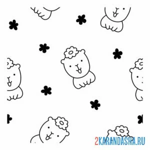 Раскраска капибара смешная