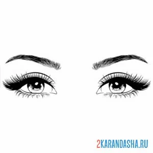 Раскраска взгляд глаза девушки