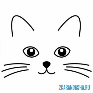 Раскраска глаза кошечки