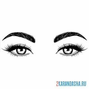 Раскраска глаза для мейка