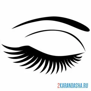 Раскраска ресницы и глаз