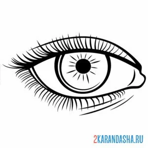 Раскраска глаз рисунок
