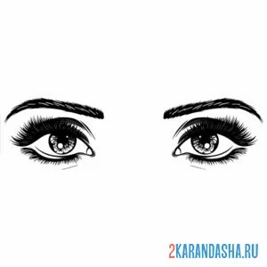 Раскраска грустные глаза