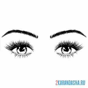 Раскраска распахнутый взгляд глаза