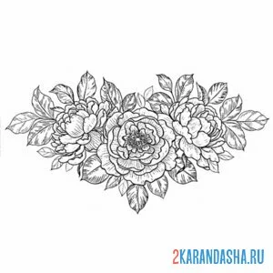 Раскраска эстетика цветы