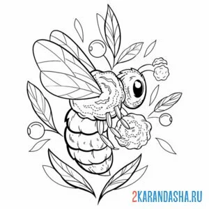 Раскраска пчелка эстетика