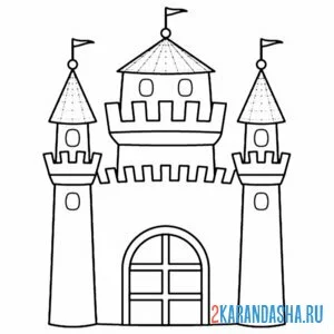 Раскраска простой замок