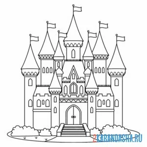 Раскраска королевский замок