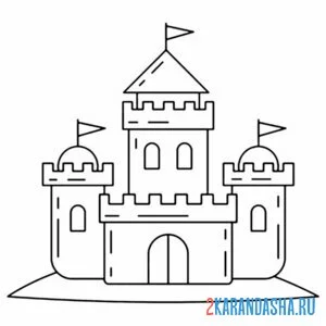 Раскраска городской замок