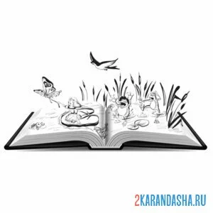 Раскраска дюймовочка книга