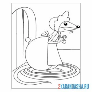 Раскраска полевая мышка