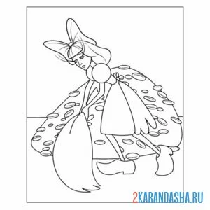 Раскраска дюймовочка убирается