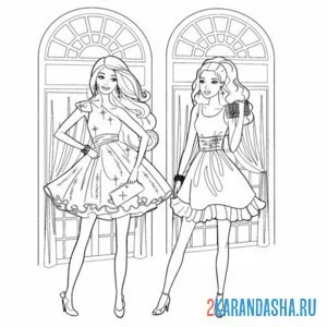 Раскраска барби модели