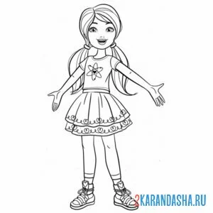 Раскраска барби подросток
