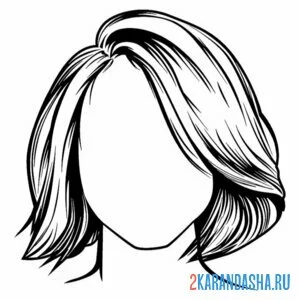 Раскраска без лица волосы прическа