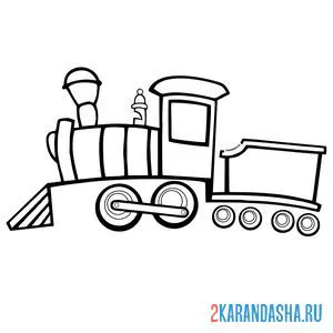Раскраска игрушечный поезд