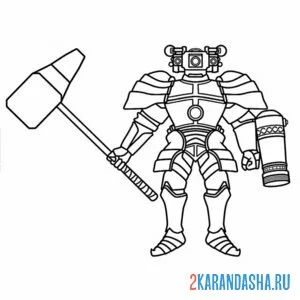 Раскраска новый древний титан камерамен 2.0