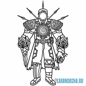 Раскраска зловещий титан клок-мен скибиди