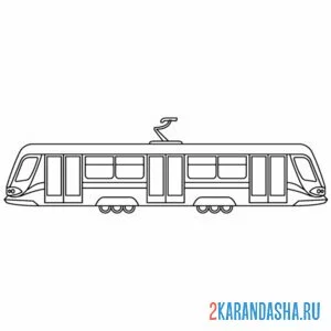 Раскраска пантограф у трамвая