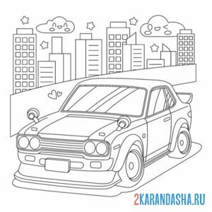 Раскраска машина для города