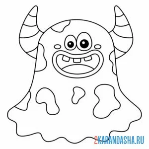 Раскраска привидение монстр