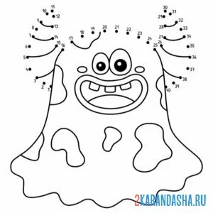 Раскраска монстр привидение