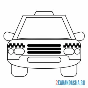 Раскраска шашки на такси