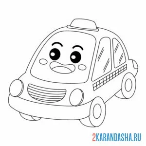 Раскраска такси мордочка